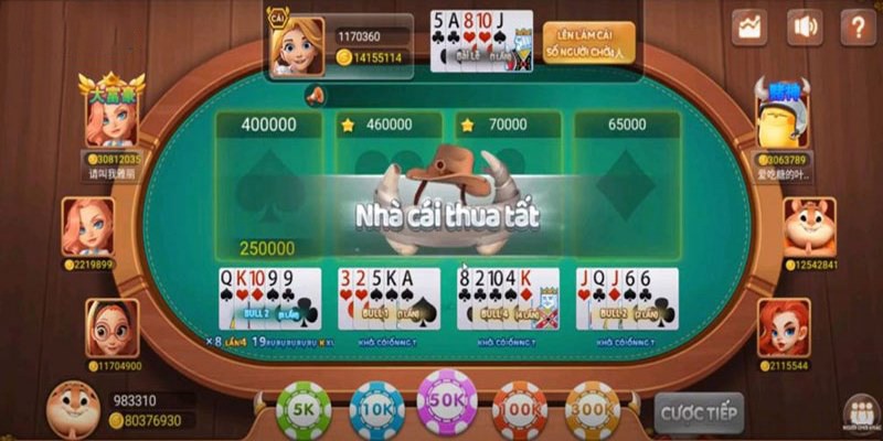 Thuật ngữ cần ghi nhớ trong tựa game Poker Bull